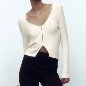 Zara Cream Sweater Top